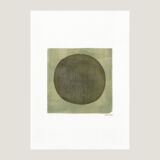 Abstract paper painting dated and signed without frame