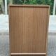 commode 4 tiroirs compacte — Effet bois foncé
