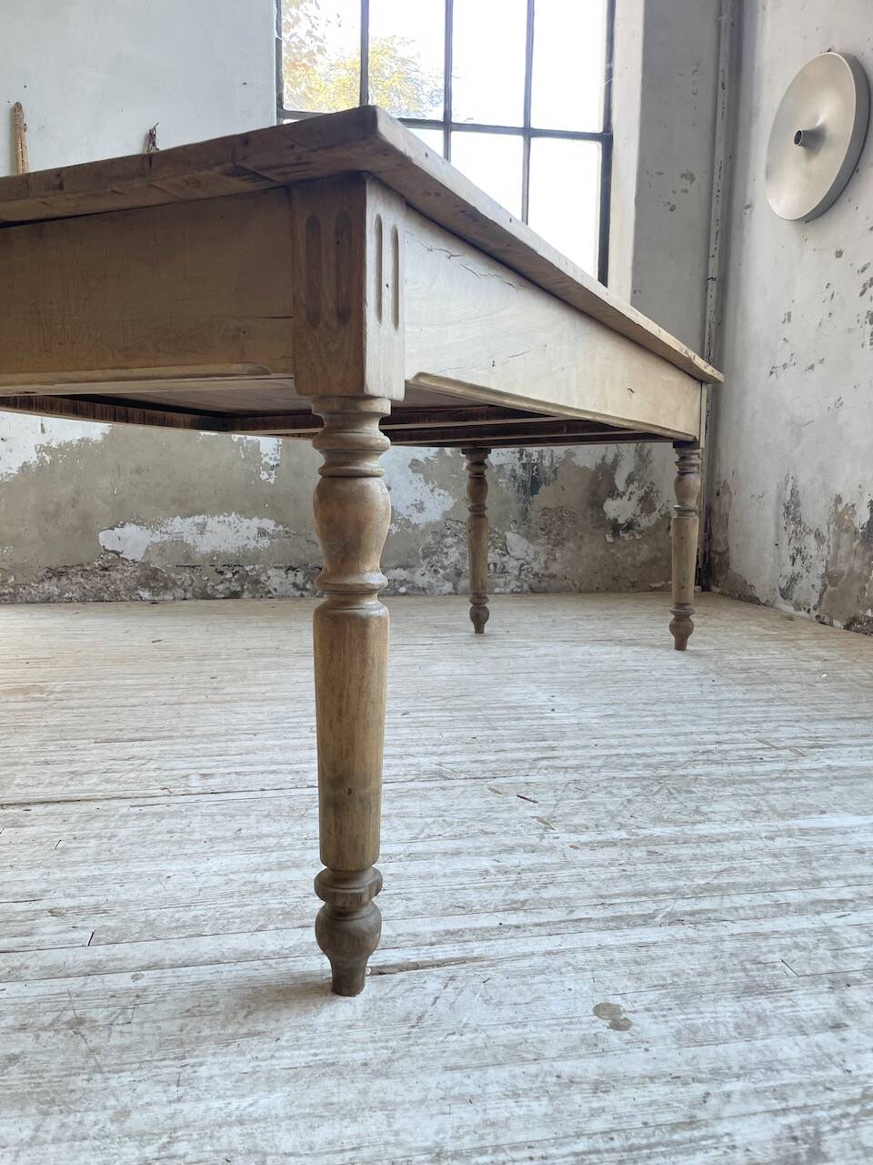 2m walnut drapery farmhouse table