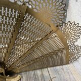 Fire screen fireplace fan bronze snake model