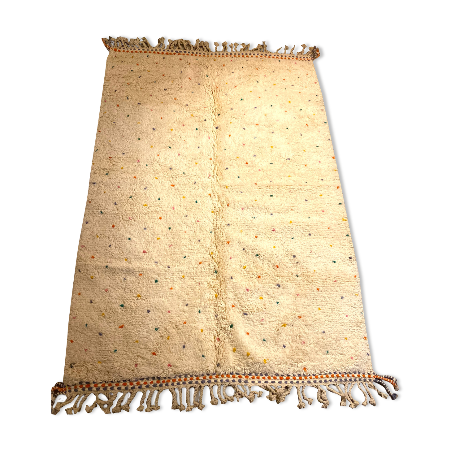 Tapis berbère à petits pois multicolores