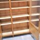 Vintage wooden glass bookcase cabinet