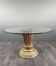 Table with a central carved wooden base, 20th century