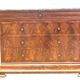 Louois Philippe chest of drawers with double ogees in mahogany and 19th century veneer