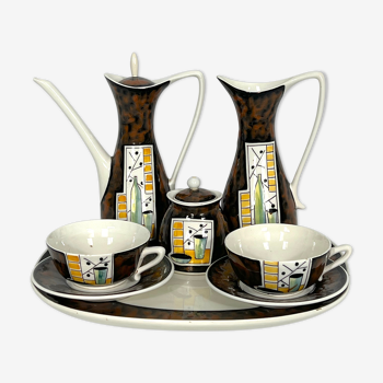 Mid-century ceramic teapot set by Alfa Ceramiche, Italy 1950s