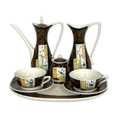 Mid-century ceramic teapot set by Alfa Ceramiche, Italy 1950s