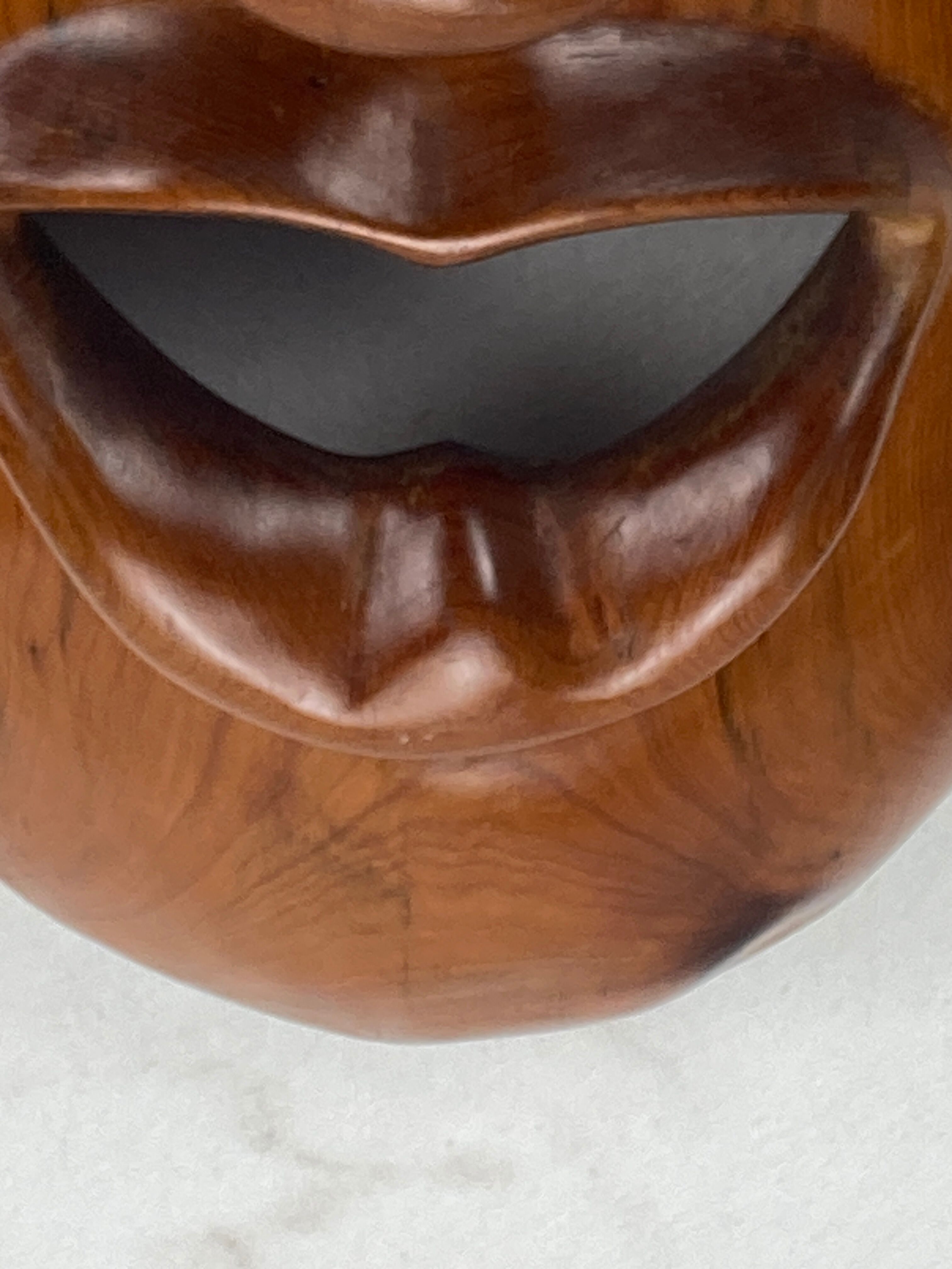 Teak midcentury, 1950s decorative mask 60cm