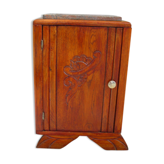 Small art deco bedside of the 30s and 40s, in oak