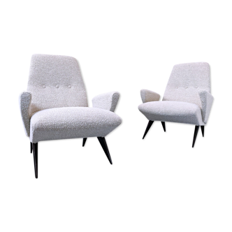 Pair of mid-century modern armchairs by Nino Zoncada for Frimar, Italy