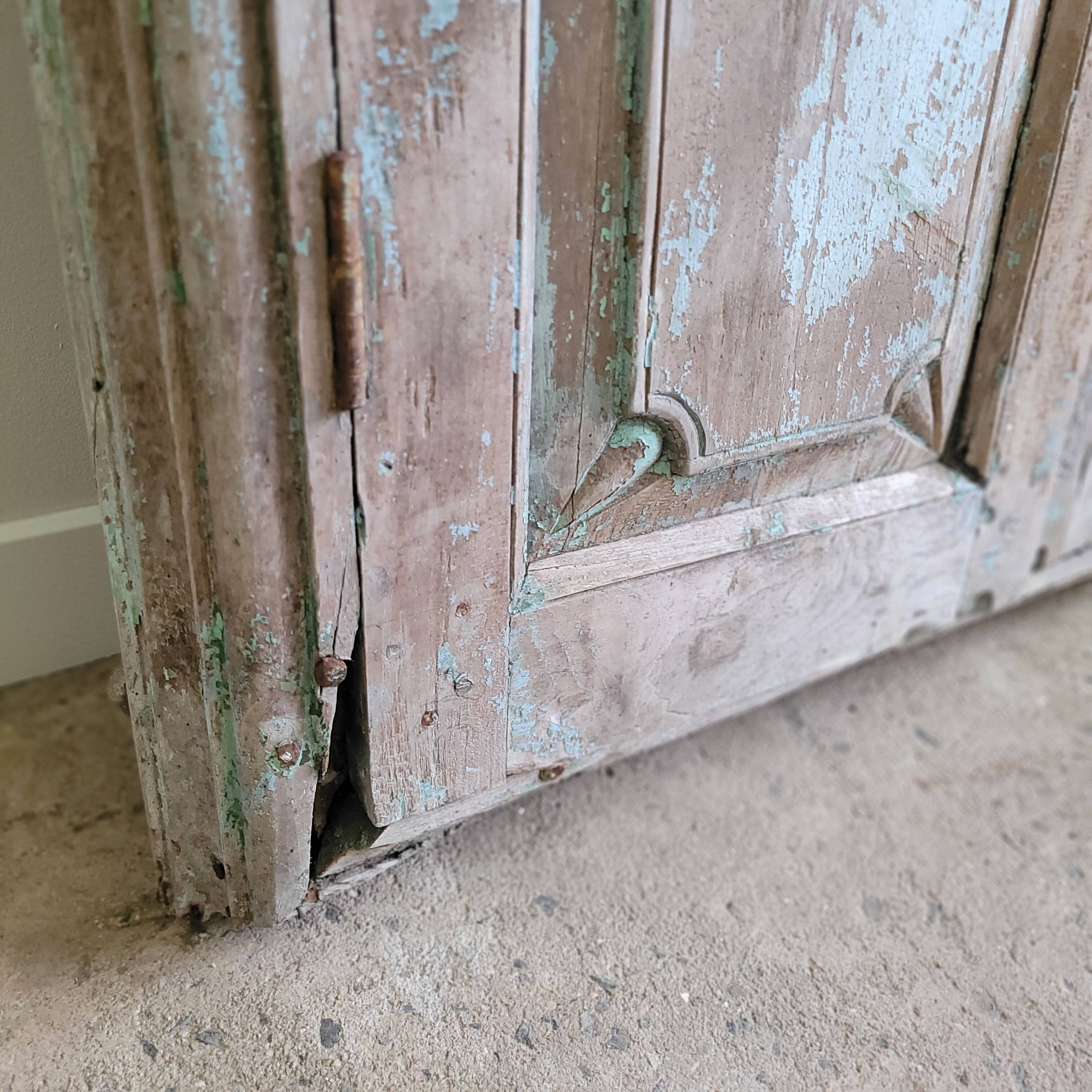 Old patinated wooden door