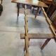 Table 6 pieds en noyer blond de 356 cm de long ouverte avec 5 allonges n10
