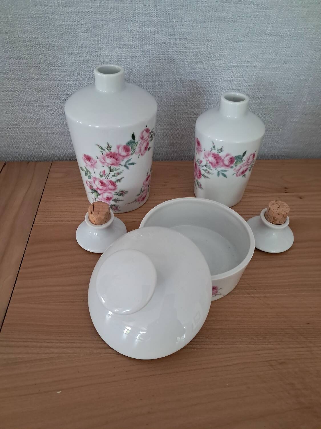 Limoges porcelain bathroom bottles