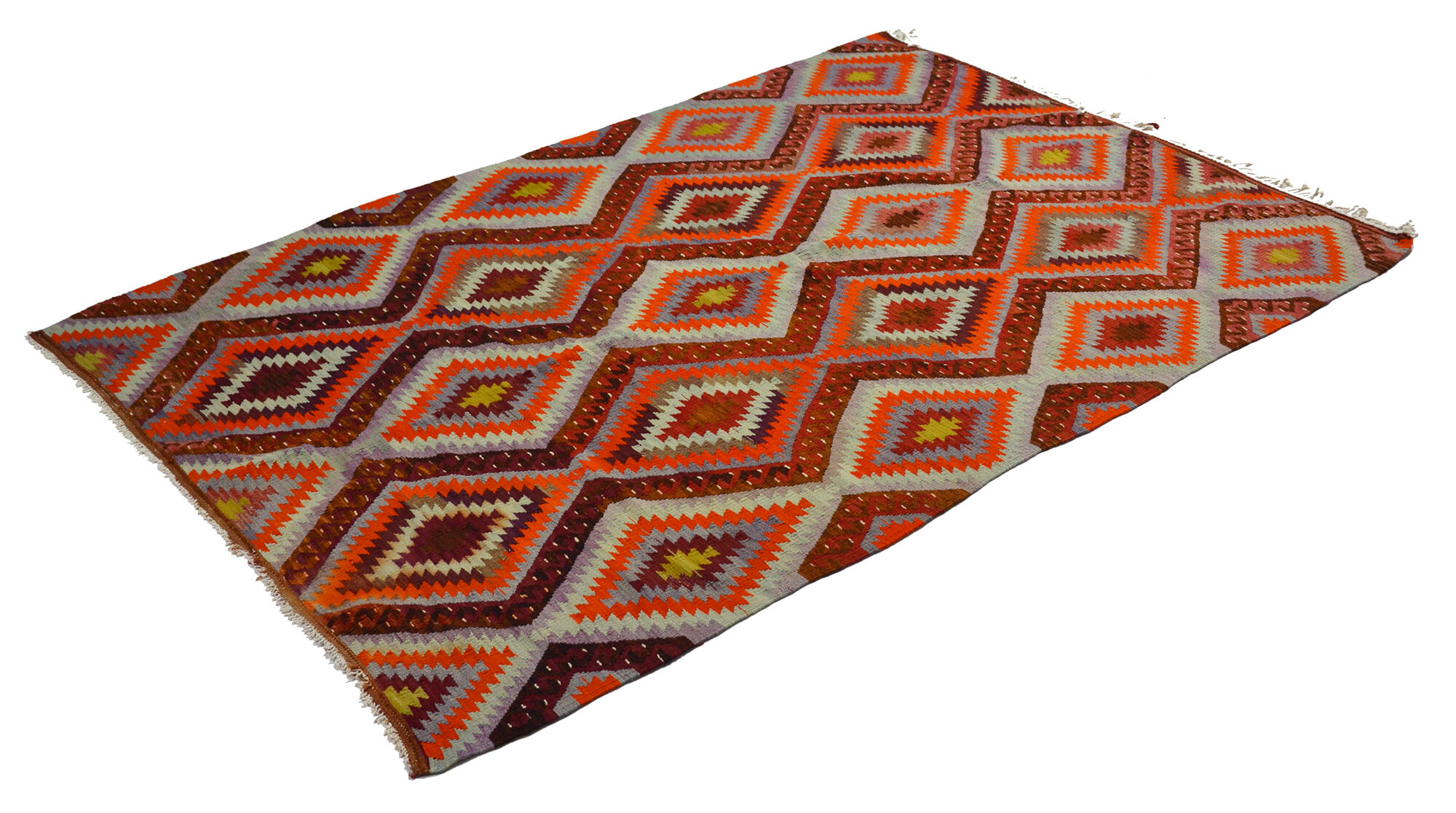 Vintage Colourful Turkish Kilim Rug 170x257 cm Handmade Wool