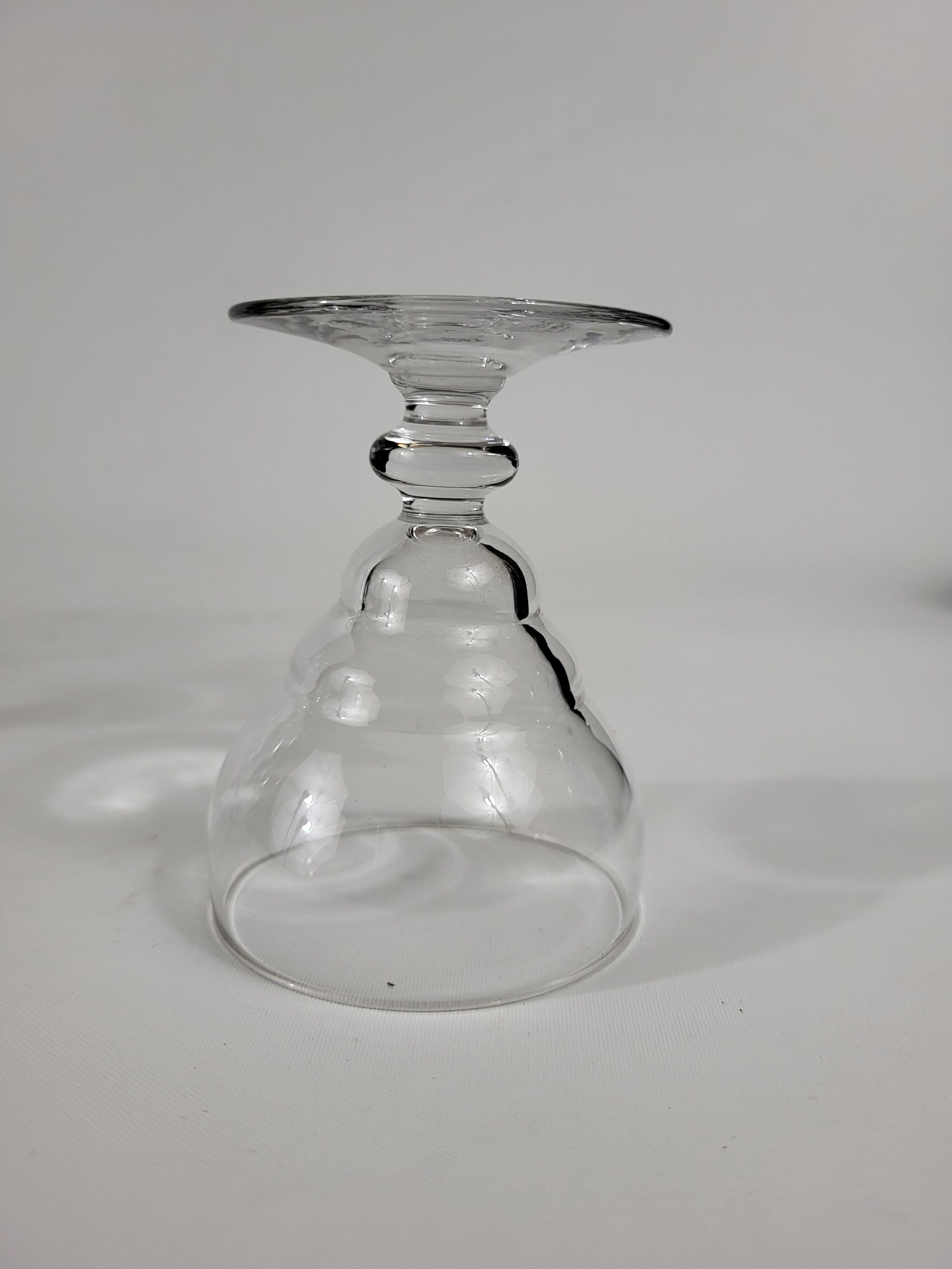 Set of 6 glasses aperitif blown glass