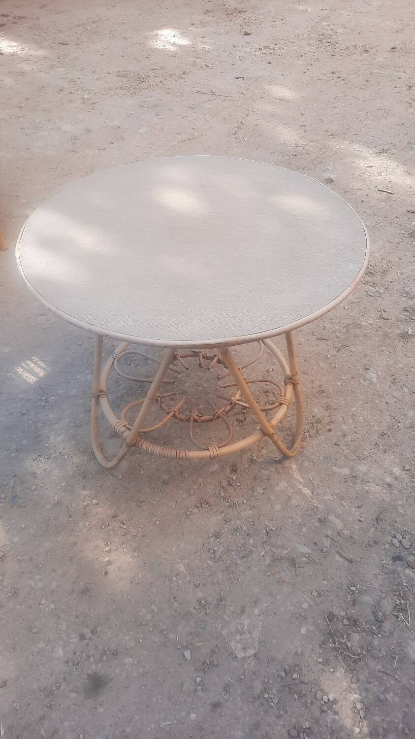 Rattan and bamboo garden furniture