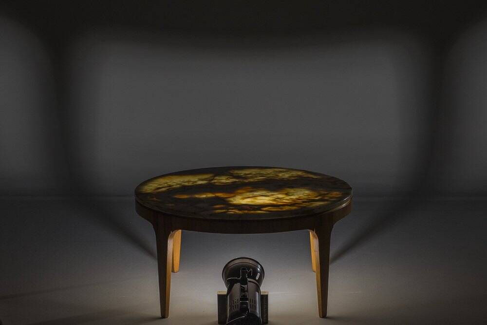 Mid-century coffee table in onyx from Ilse Mobel, 1960s