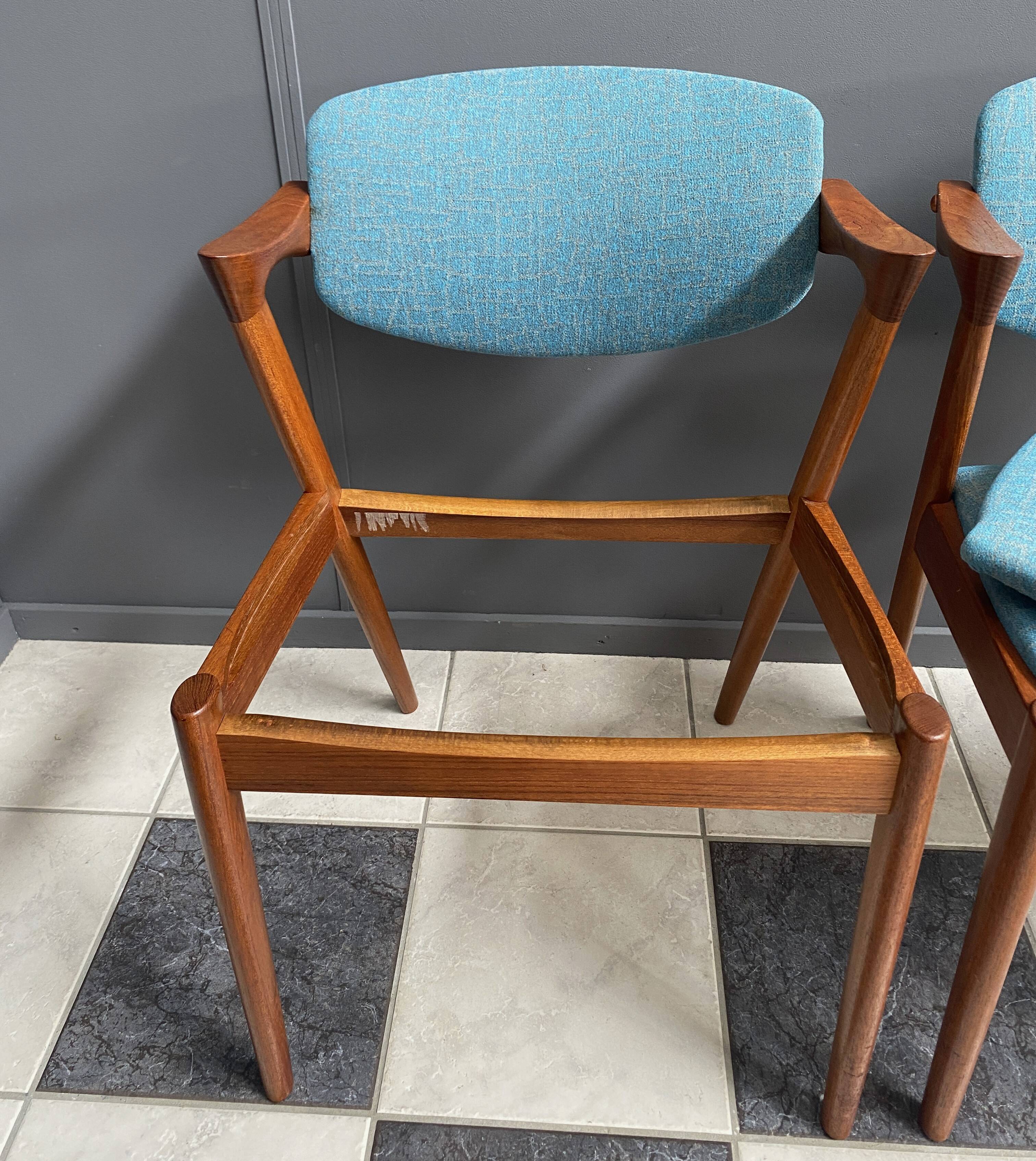 Set of 2 Kai Kristiansen Model 42 Teak Z-chairs for  Shou Andersen Denmark