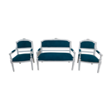 Ensemble salon banquette et 2 fauteuils style louis XVI