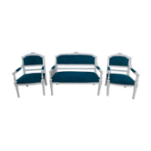 Ensemble salon banquette et 2 fauteuils style louis XVI