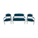 Ensemble salon banquette et 2 fauteuils style louis XVI
