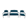 Set living room bench and 2 armchairs Louis XVI style