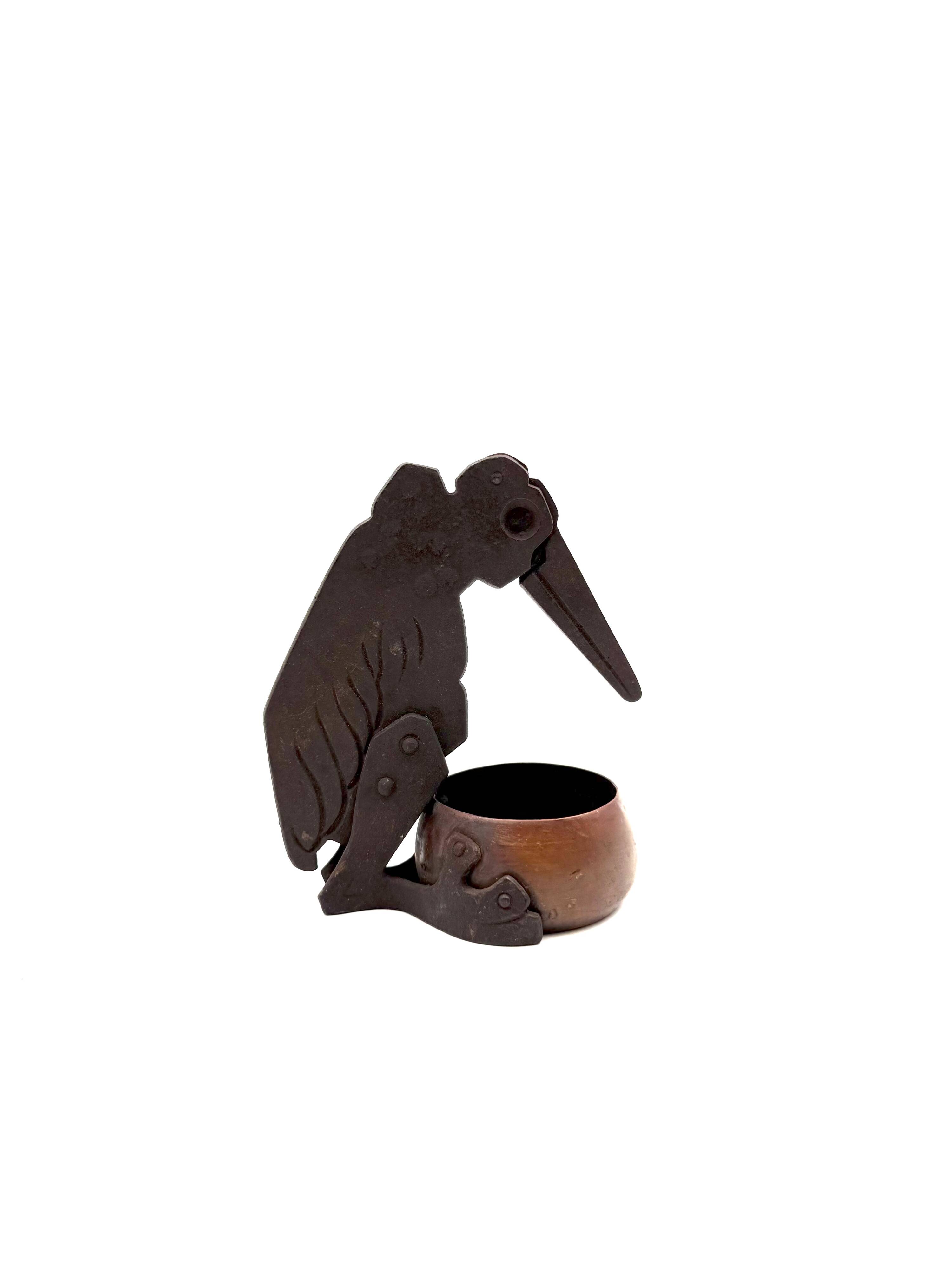 Jugendstil Marabou cigar cutter and ashtray, Ignatius Taschner Germany 1910