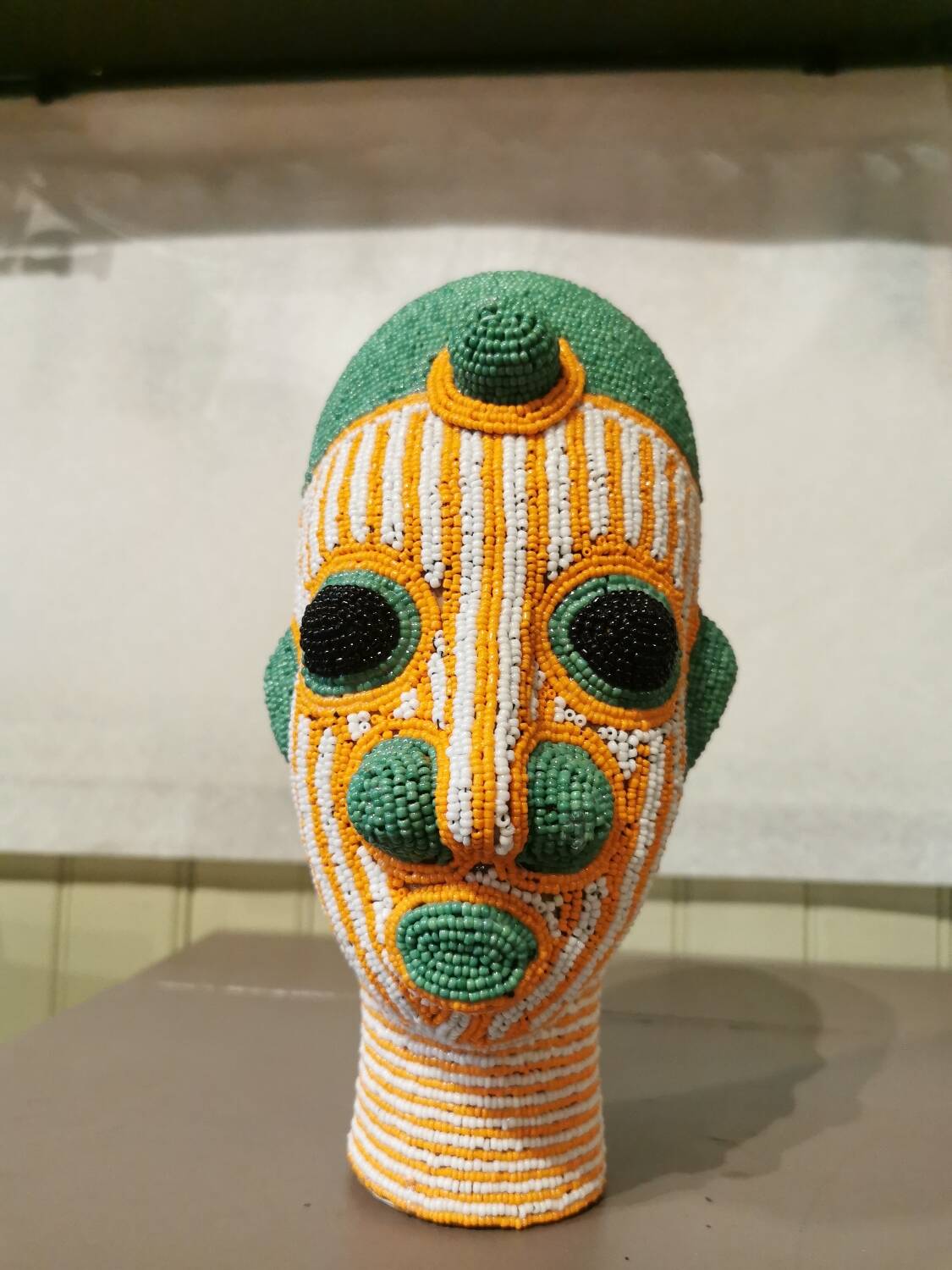 African beaded head