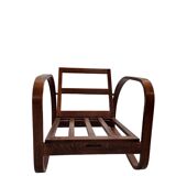 H-70 adjustable Art Deco armchair by J. Halabala, 1930s Czechoslovakia