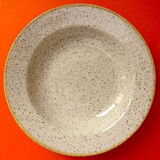 Suite of twelve speckled sandstone soup plates