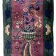 Chinese Art Deco handmade antique carpet 64cm x 128cm 1920s