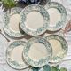 Set of 6 Small Antique Iron Earth Plates "Figuig" – Longchamp 19th Century