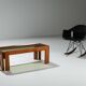 Table basse avec plateau en verre fumé attribuée à Scarpa