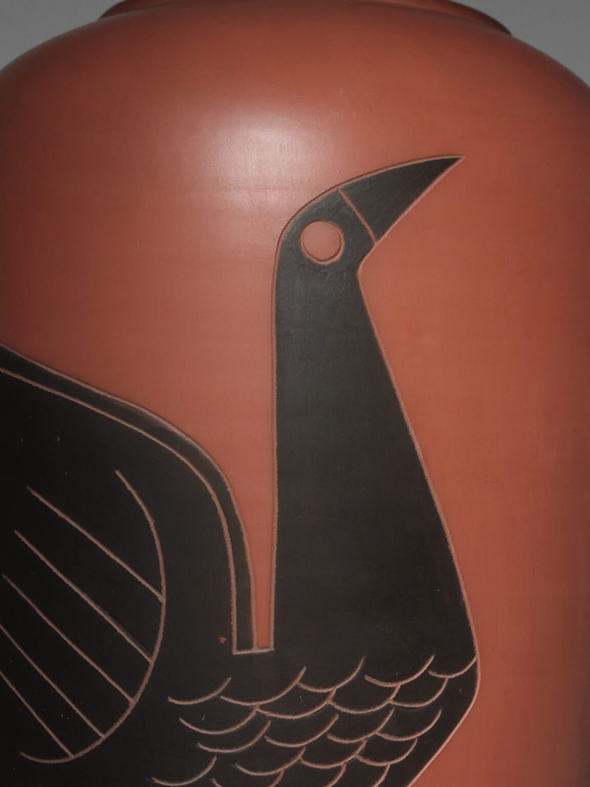 Joep Thissen Large Sgraffito Terracotta Ceramic Vase For Loré