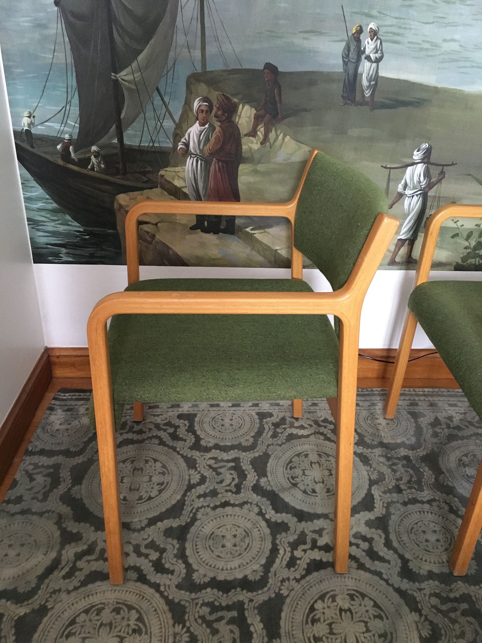 Curved wooden chairs by Wilhelm Ritz for Wilkhahn 1960/1970 - Set of 2