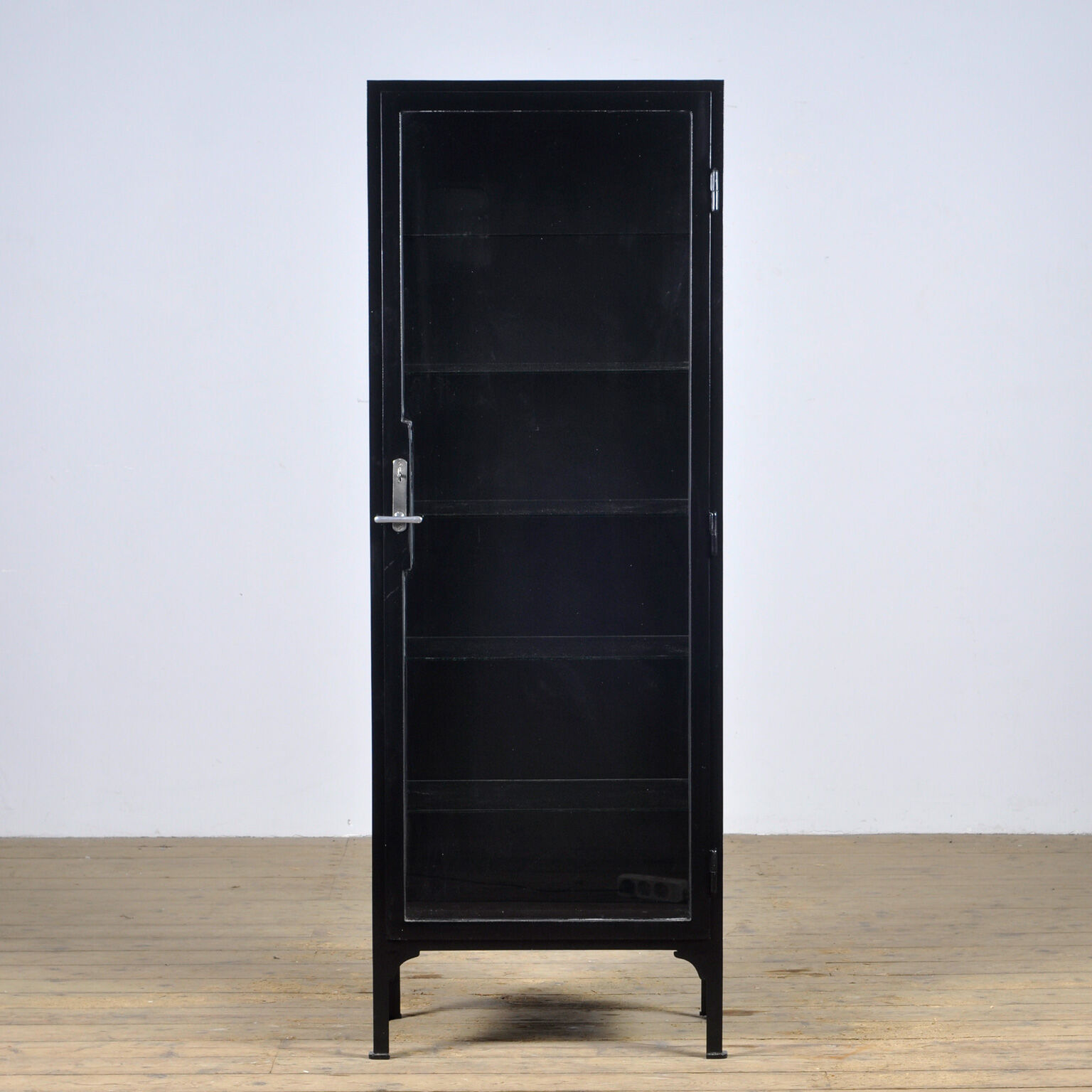 Vitrine médicale en fer et verre années 1930