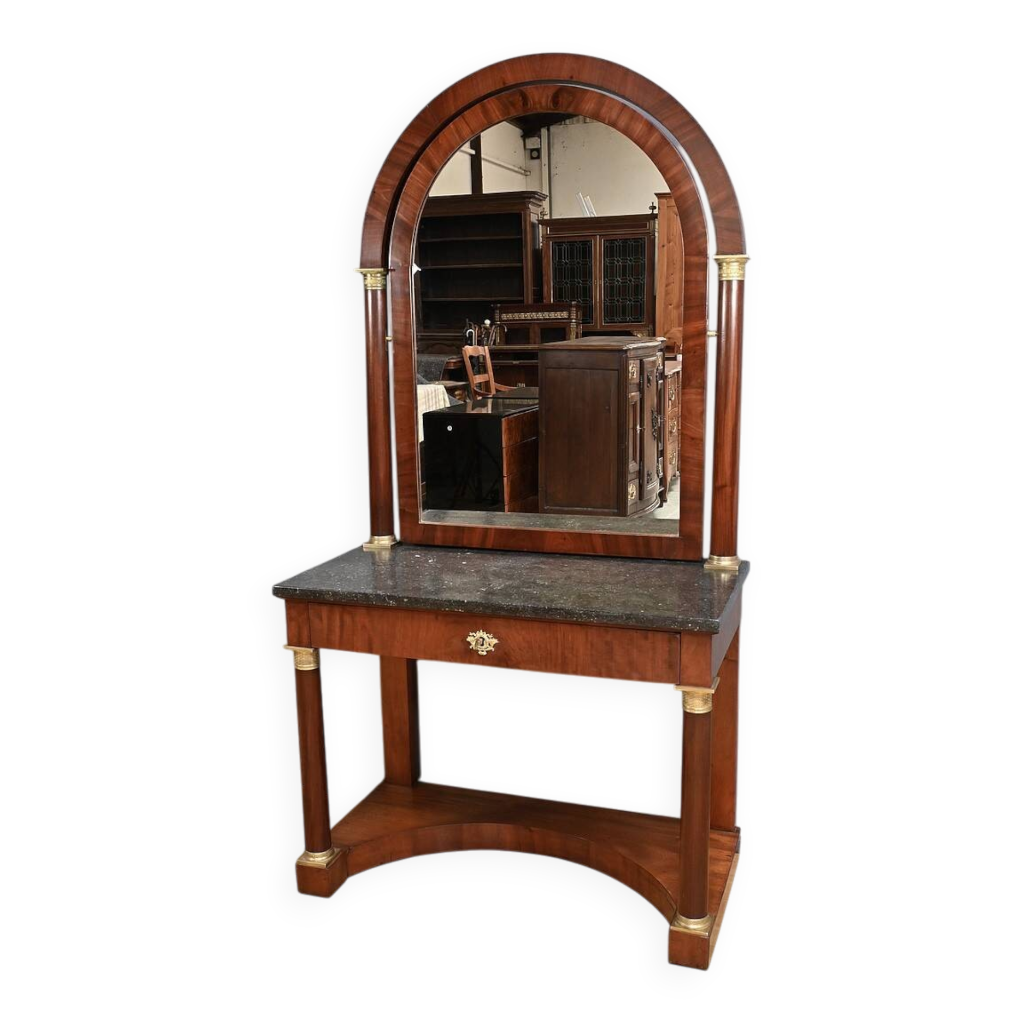 Mahogany dressing table, Empire period – Early 19th century