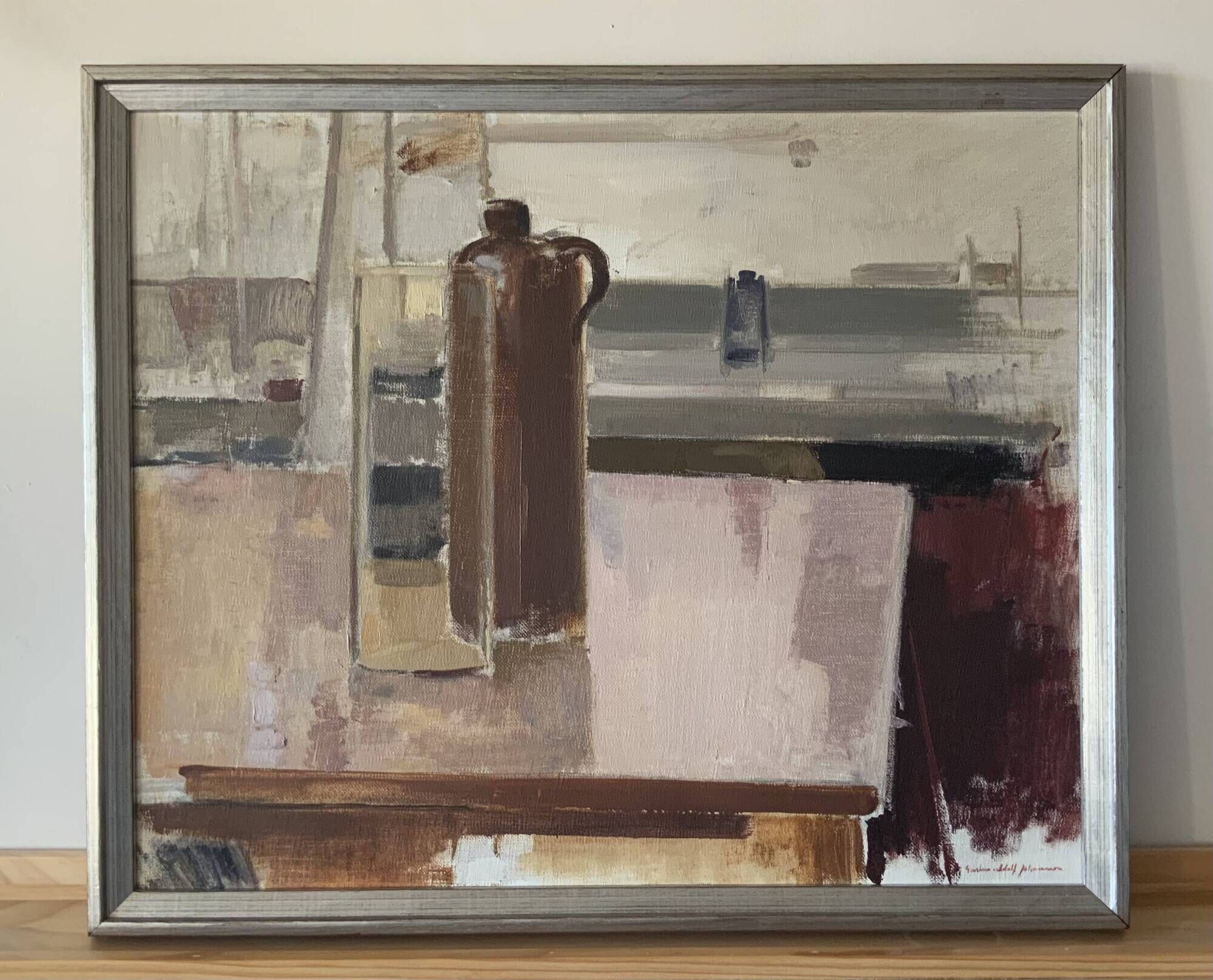 Vintage Oil On Canvas Still Life by G.A. Johansson (1912-1998)