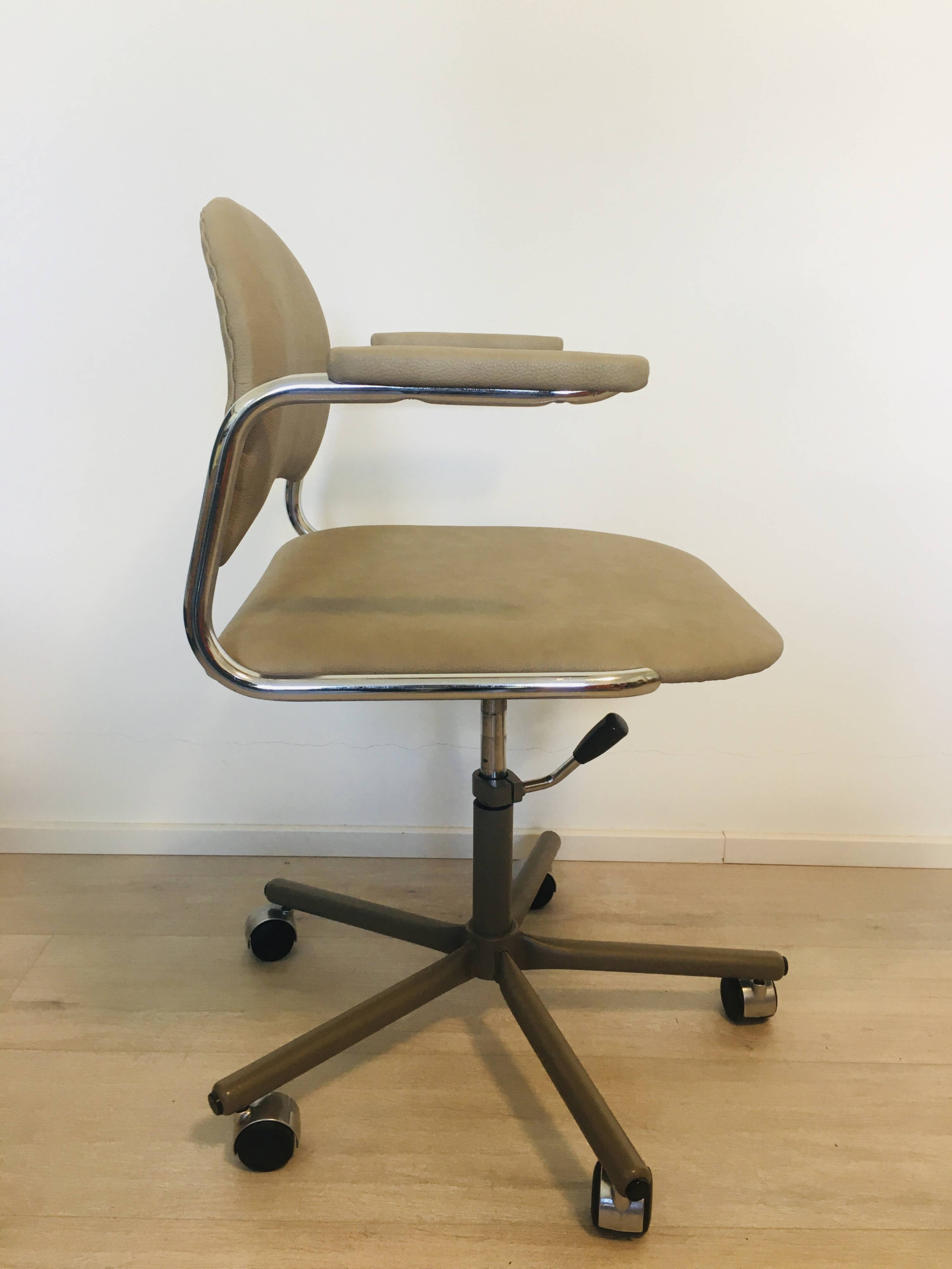 Vintage Biege Office Arm Chair from Kovona Model K-107, Czechoslovakia 1970’s