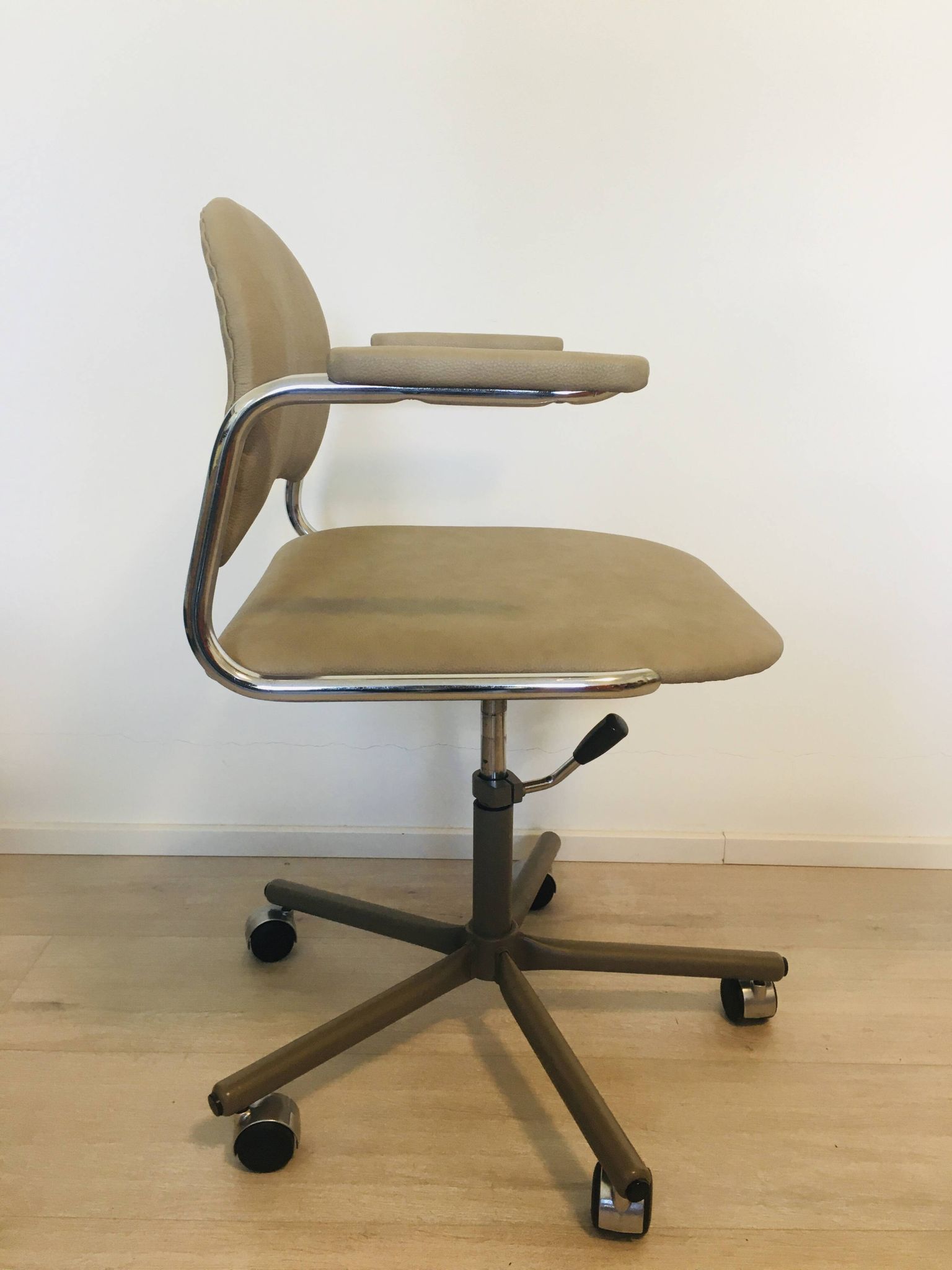 Vintage Biege Office Arm Chair from Kovona Model K-107, Czechoslovakia 1970’s