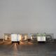 Murano glass wall lamps with chrome brass, Italy, 1970s, set of 2.
