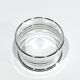 Round Silver Napkin Ring with Striped Decoration