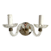 2-light murano glass and mirror wall light