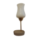 Opaline lampshade mounted on a concrete base