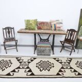 3x12 Rug For Hallway Brown Beige Turkish Runner Rug, 92x364Cm SK 18273