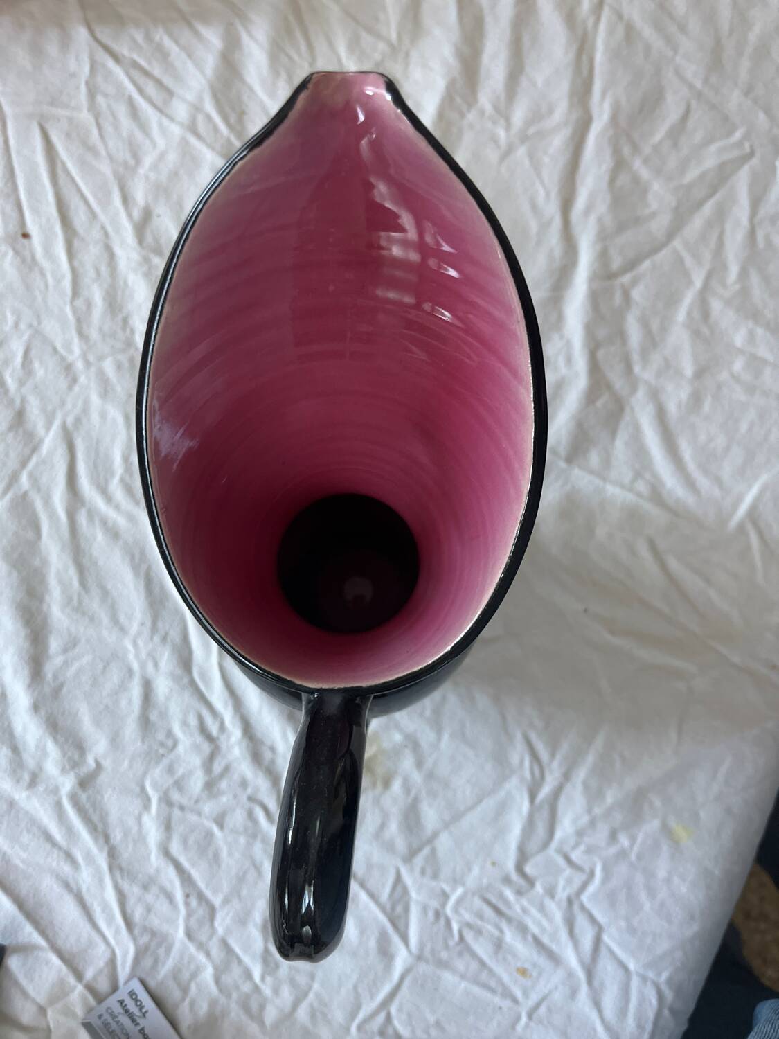 Ceramic vase signed HR