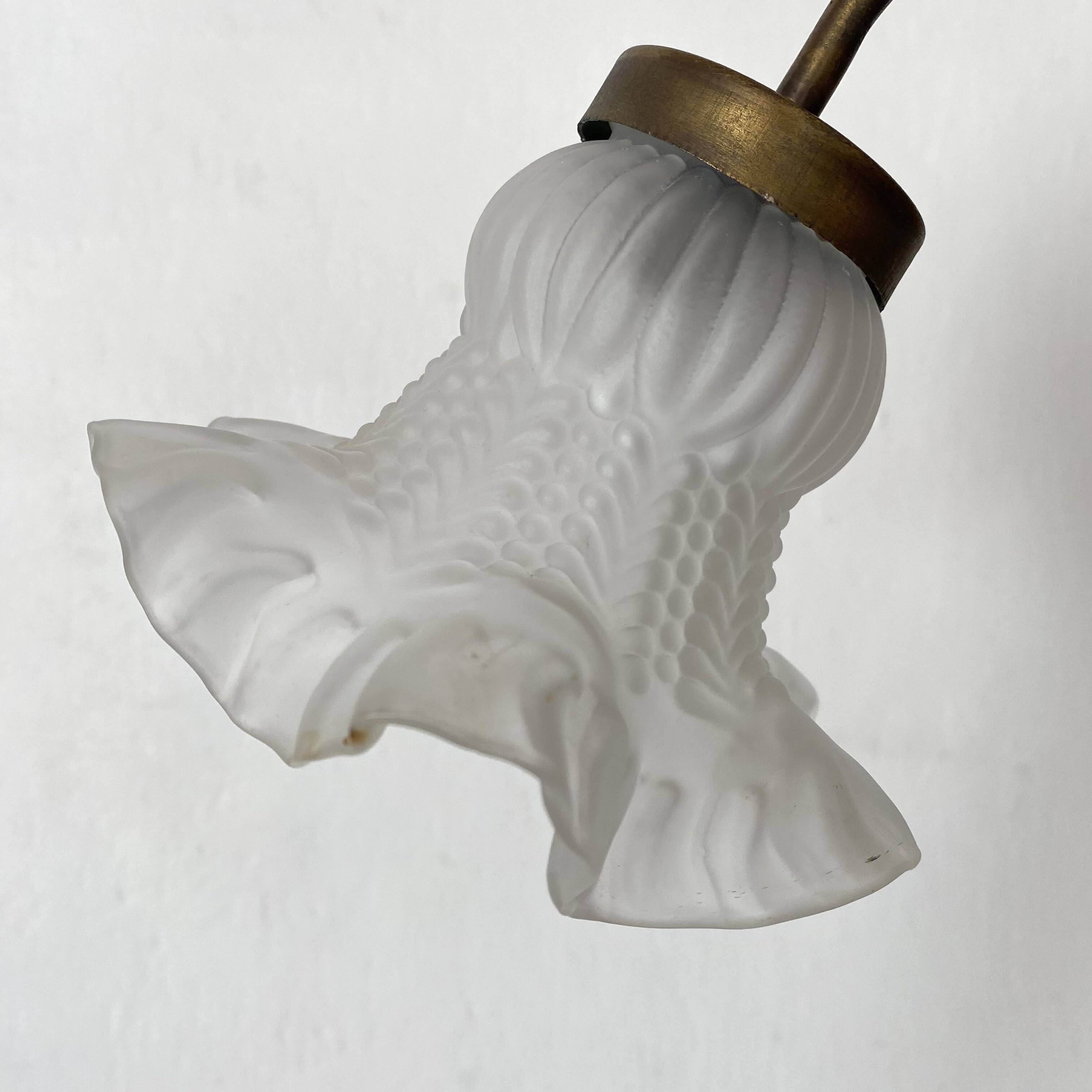 Wall lamp with frosted glass tulip