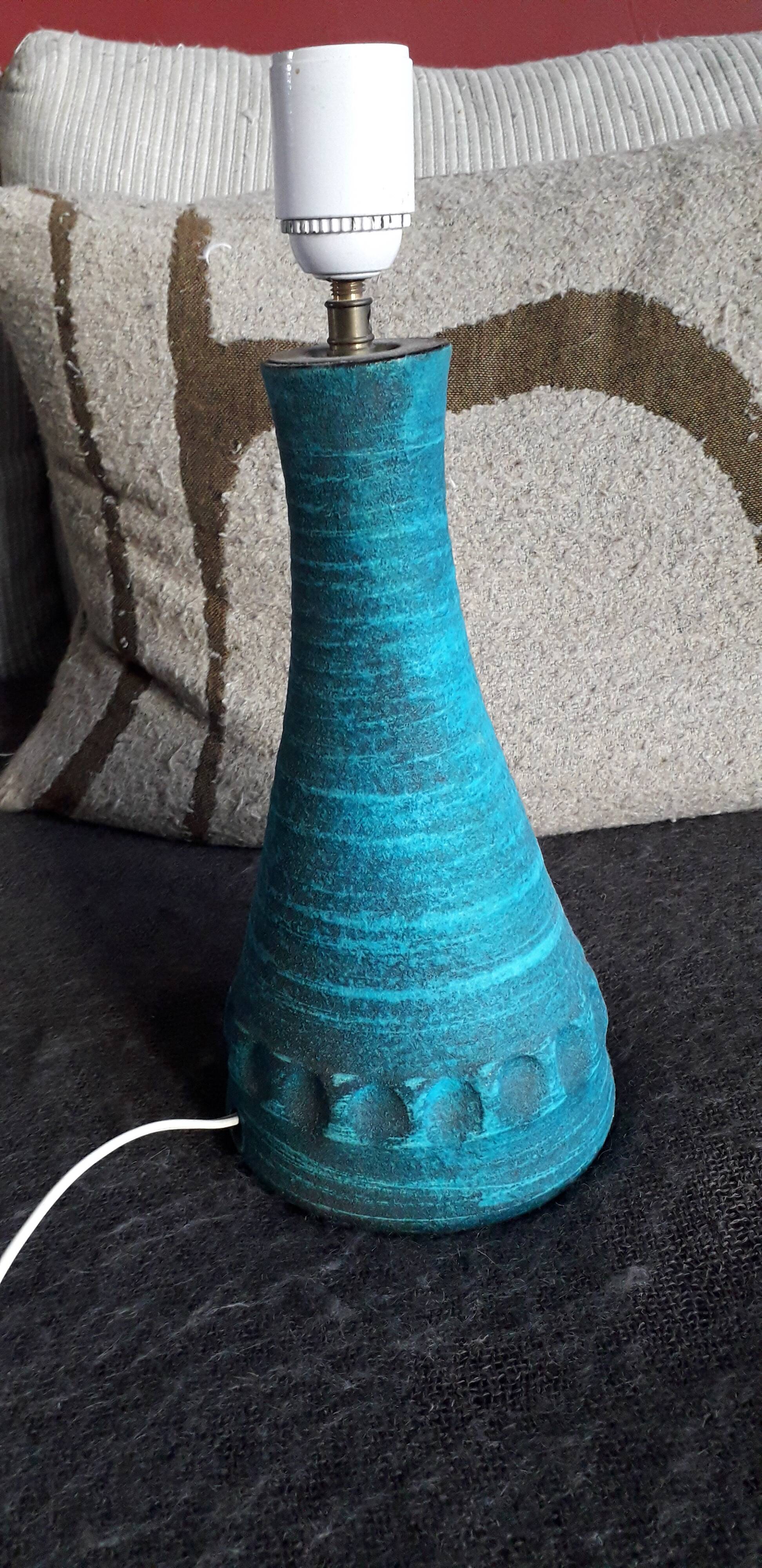 Large Accolay ceramic lamp from the Gauloise series