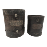 Set of 2 measures or grain pots double liter and liter in iron XlXh