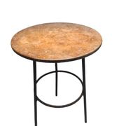Postmodern brutalist iron and wooden plant stand, Poland, 1970s