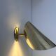 Vintage adjustable wall light, solid brass, Sweden 1970s
